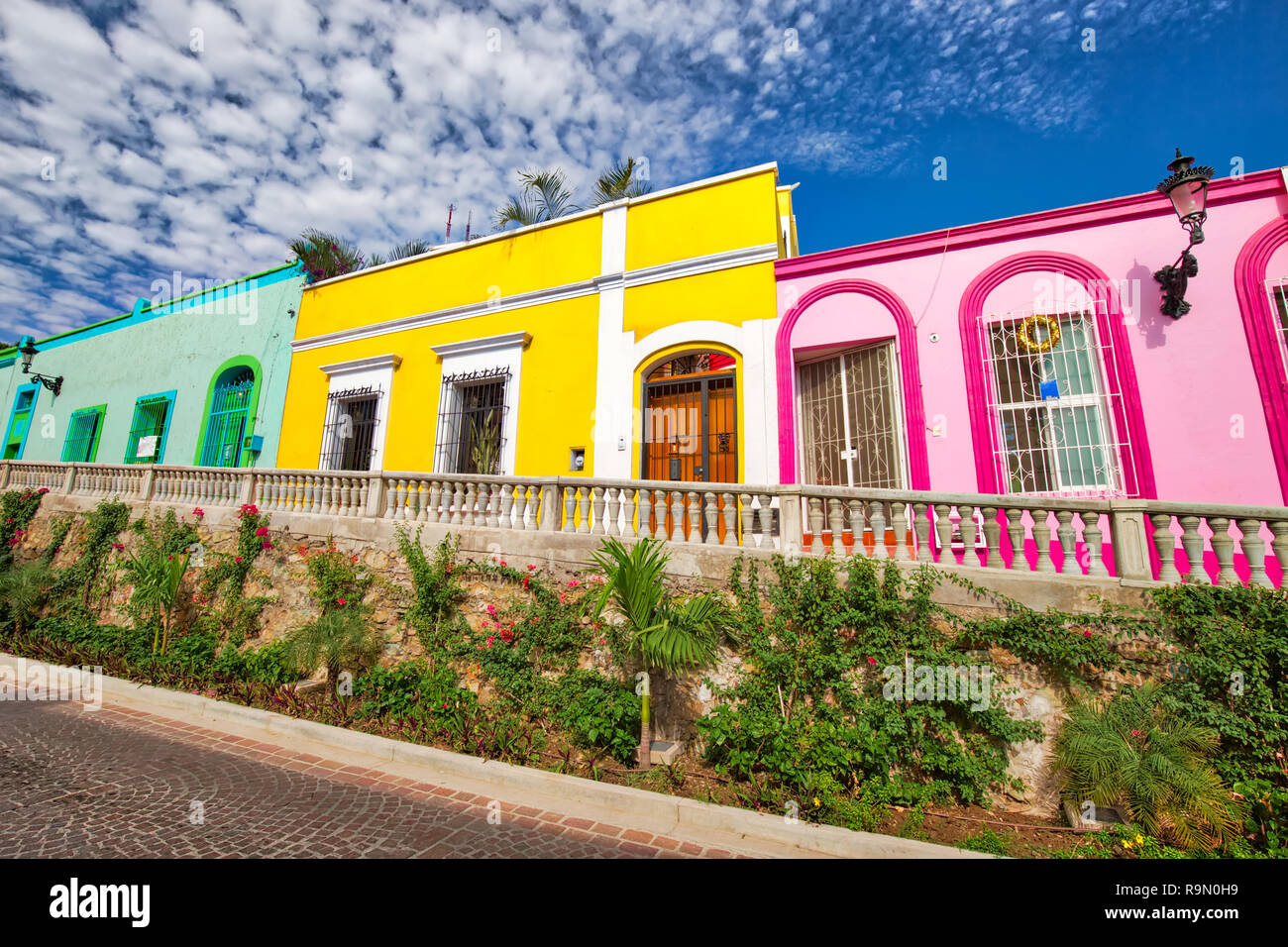 Mexico, Mazatlan, Colorful old city streets in historic city center Stock  Photo - Alamy