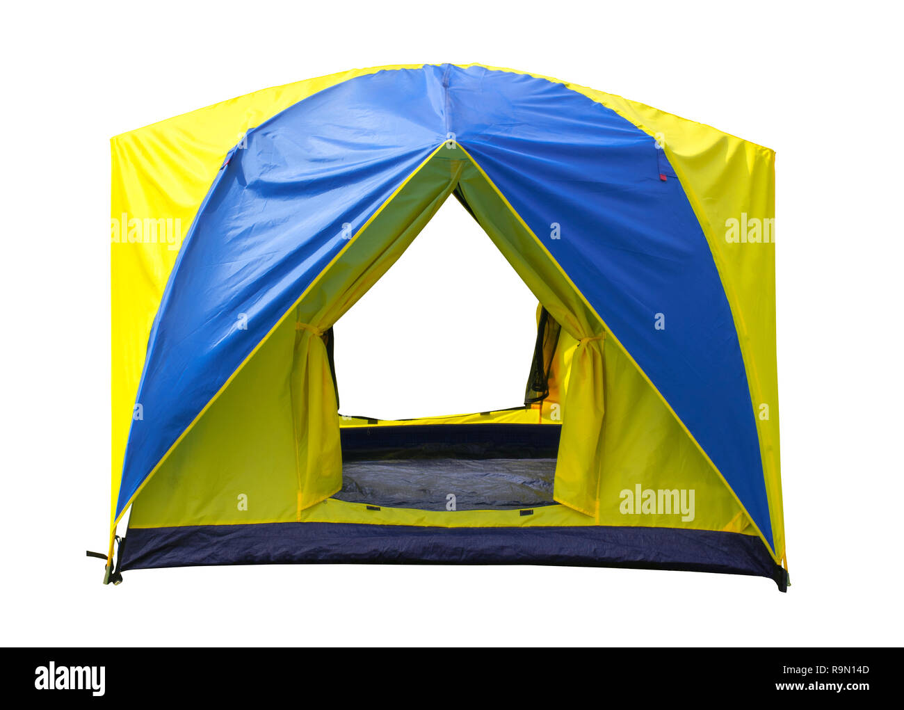 Dome camping tent model for the family on isolated background. Stock Photo