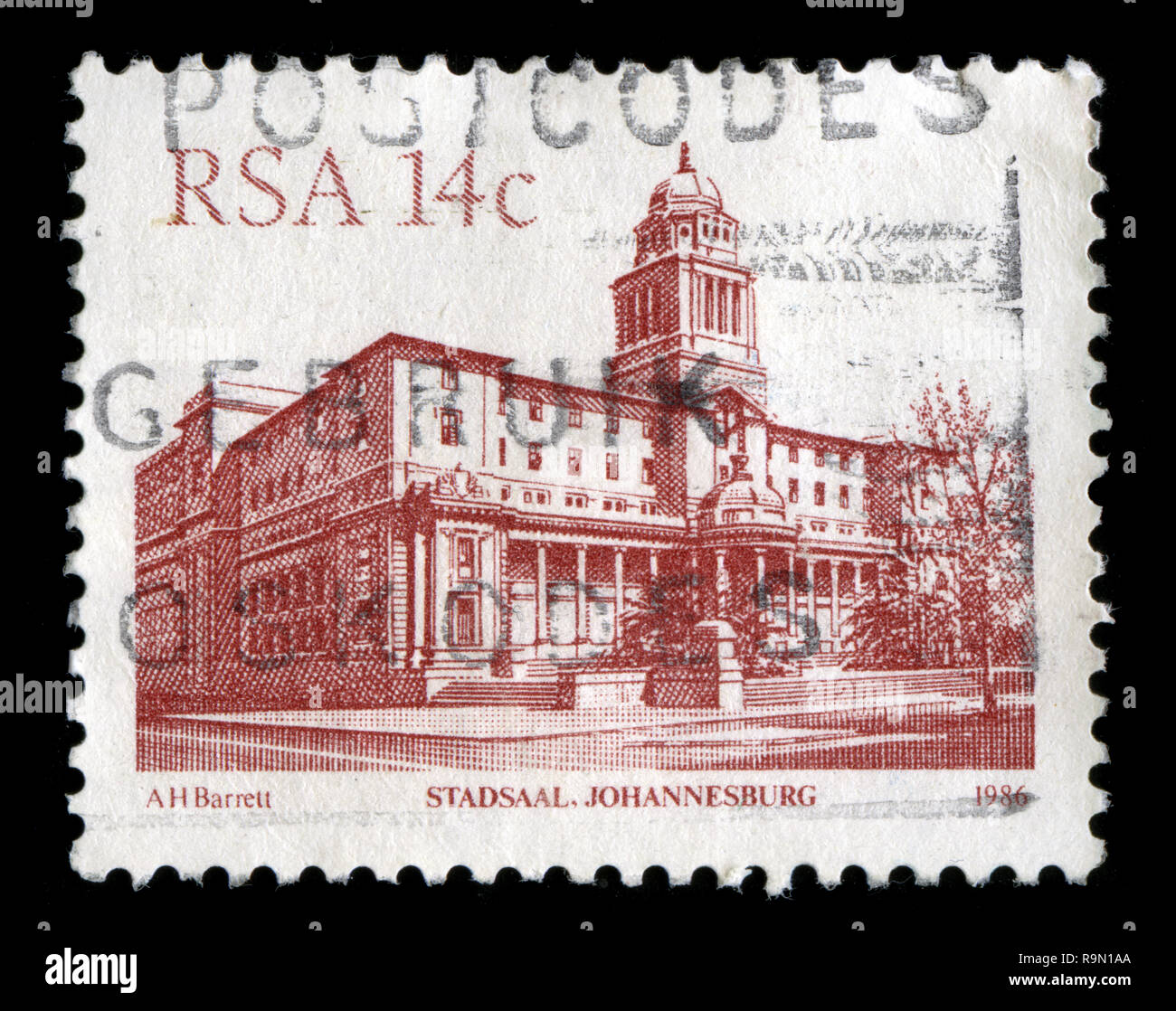 Postage stamp from South Africa in the Definitive Issue - Buildings series issued in 1986 Stock Photo