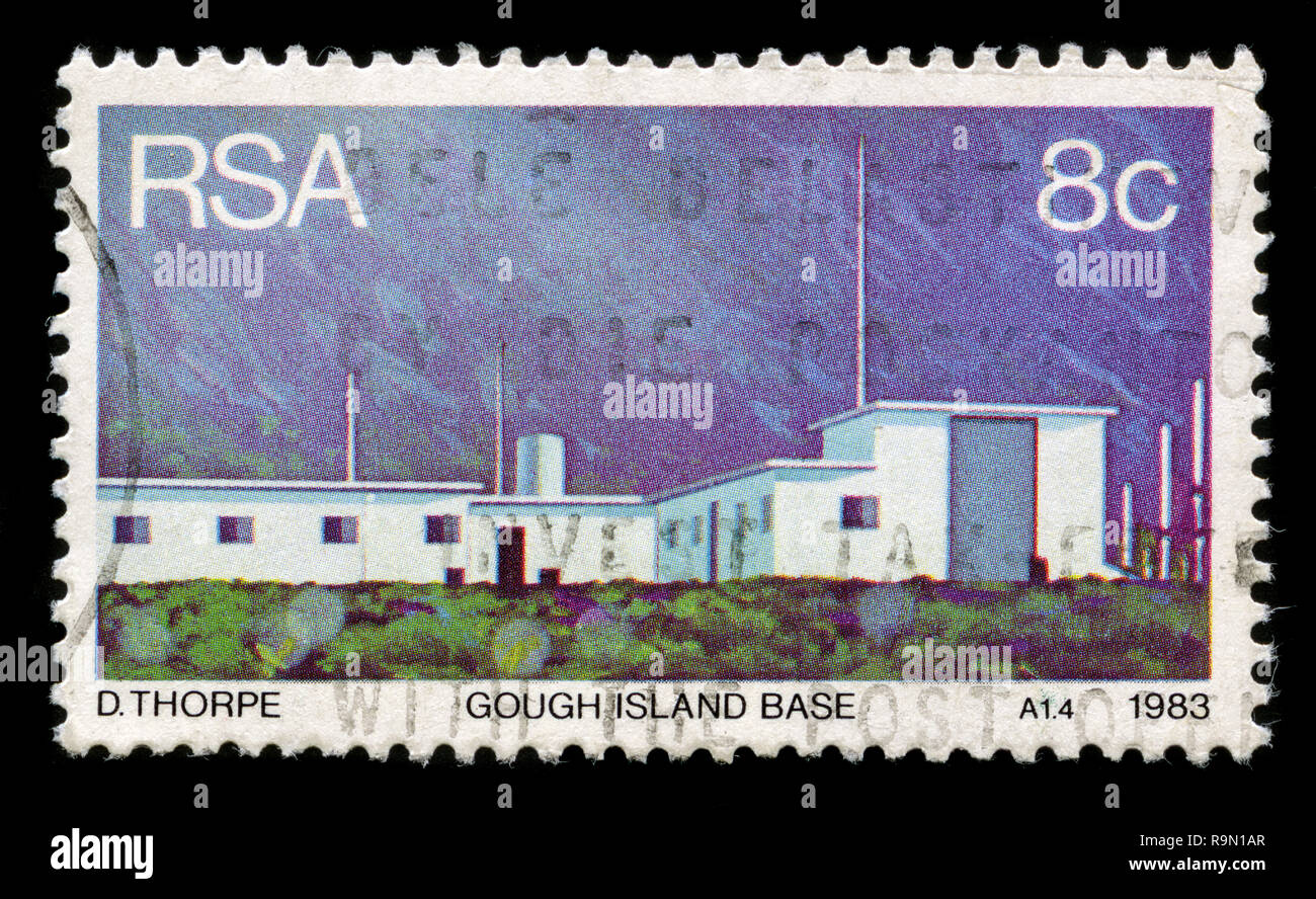 Postage stamp from South Africa in the Weather Stations series issued in 1983 Stock Photo