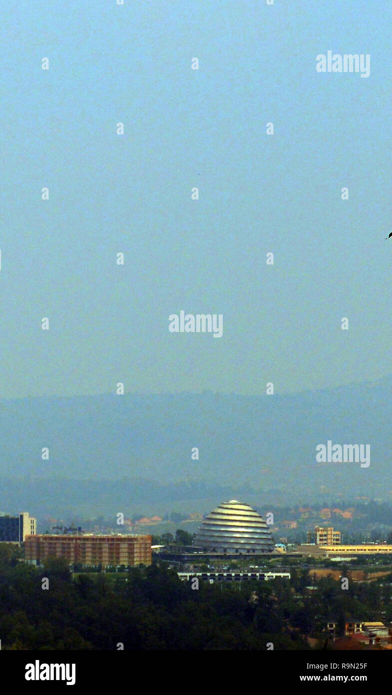 A view of the iconic convention building in Kigali, Rwanda Stock Photo ...