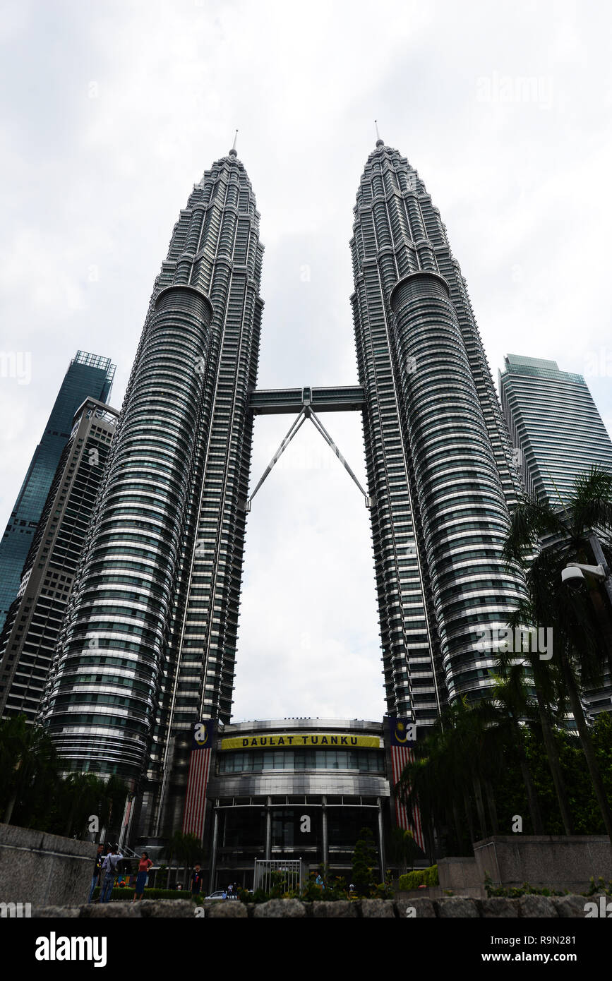 The Petronas towers in KL. Stock Photo