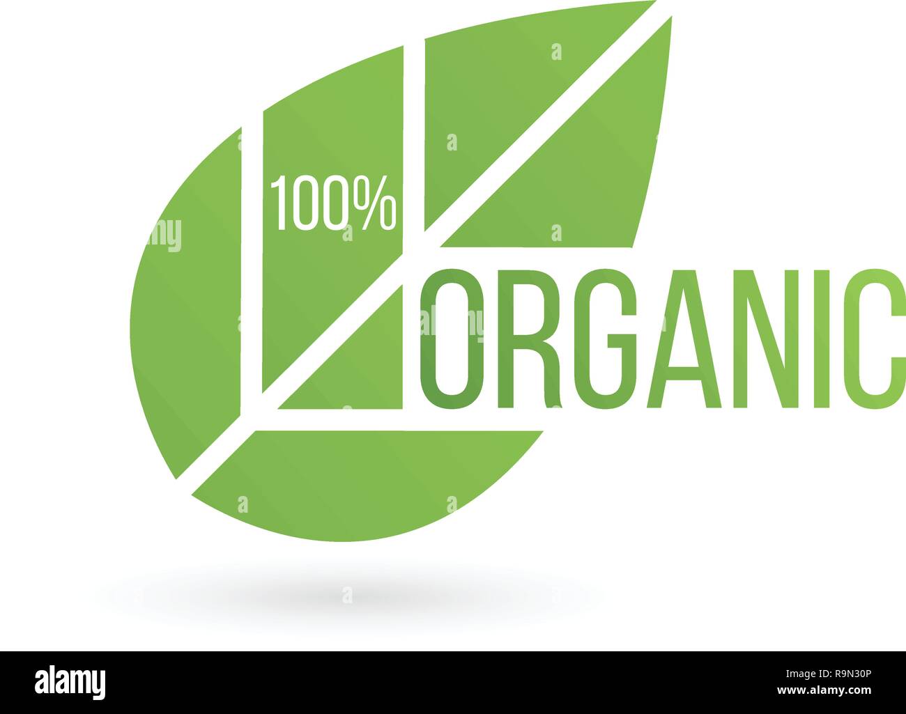 Bio Product, eco organic leaf emblem, sticker or logo. Vector