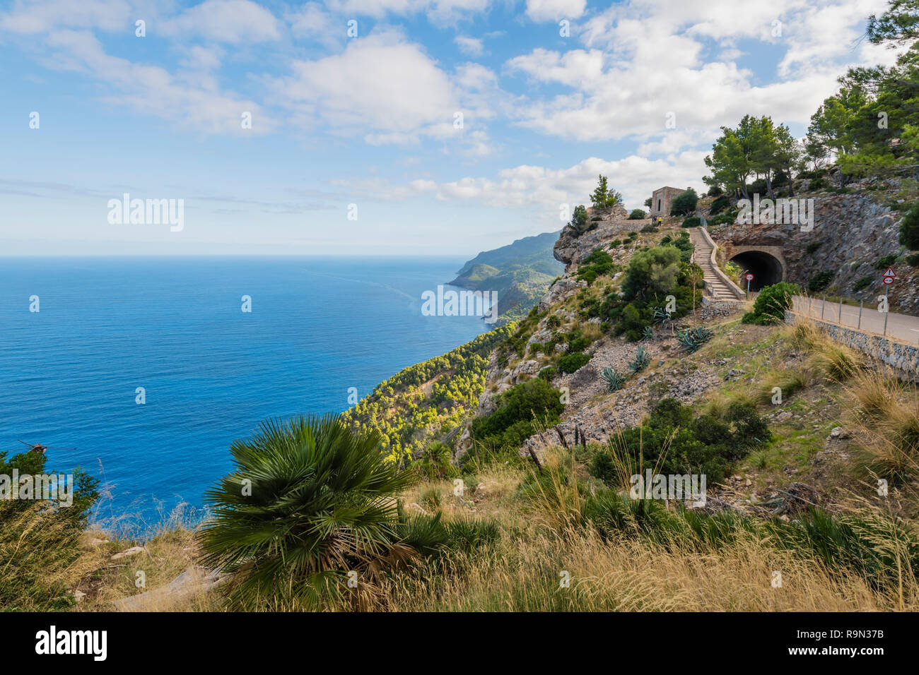 Mallorca Landschaft Kuestenstrasse Norden, Majorca Landscape northern coastal highway Stock Photo