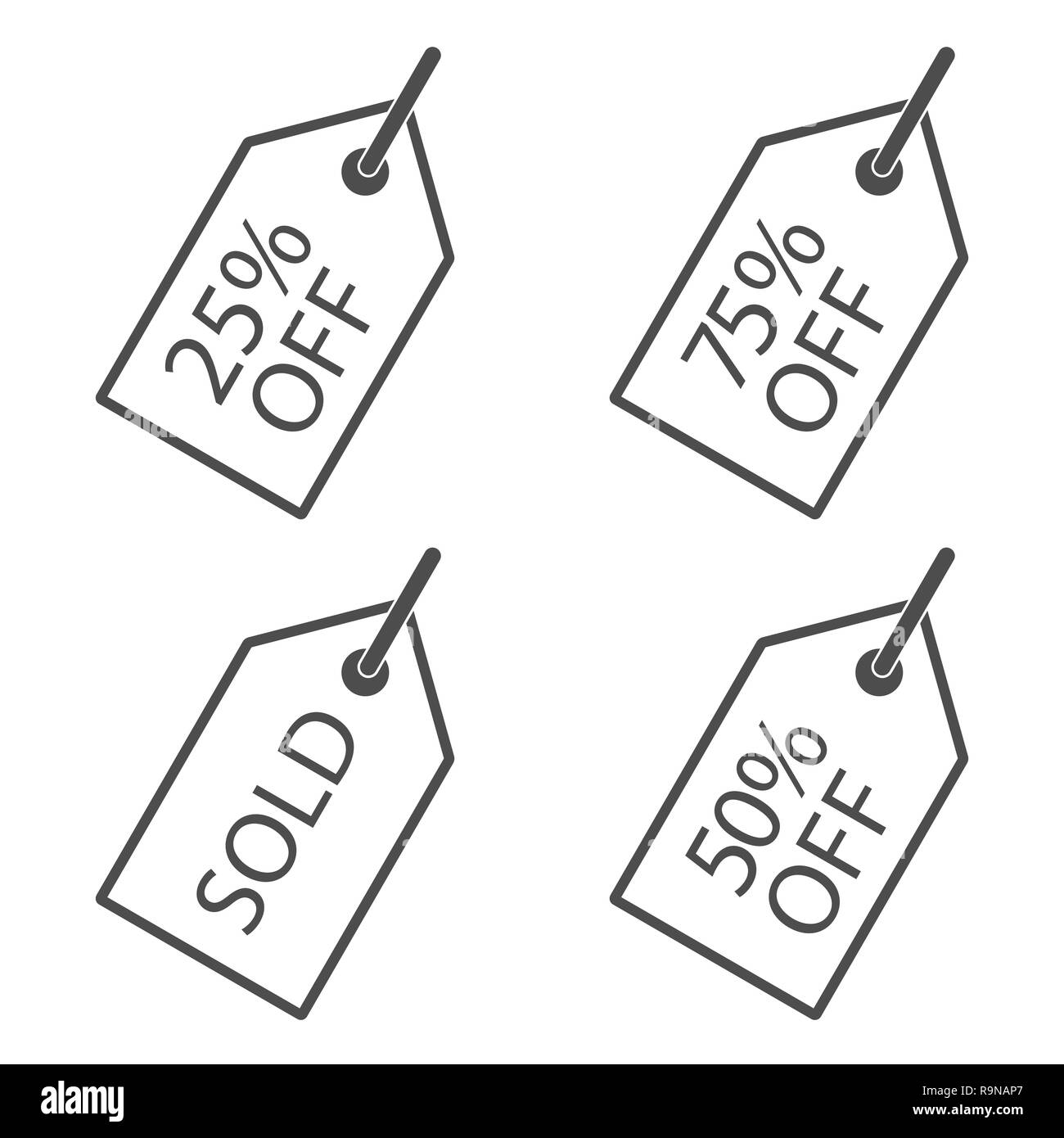 Price Tag icon. Vector illustration, flat design Stock Vector