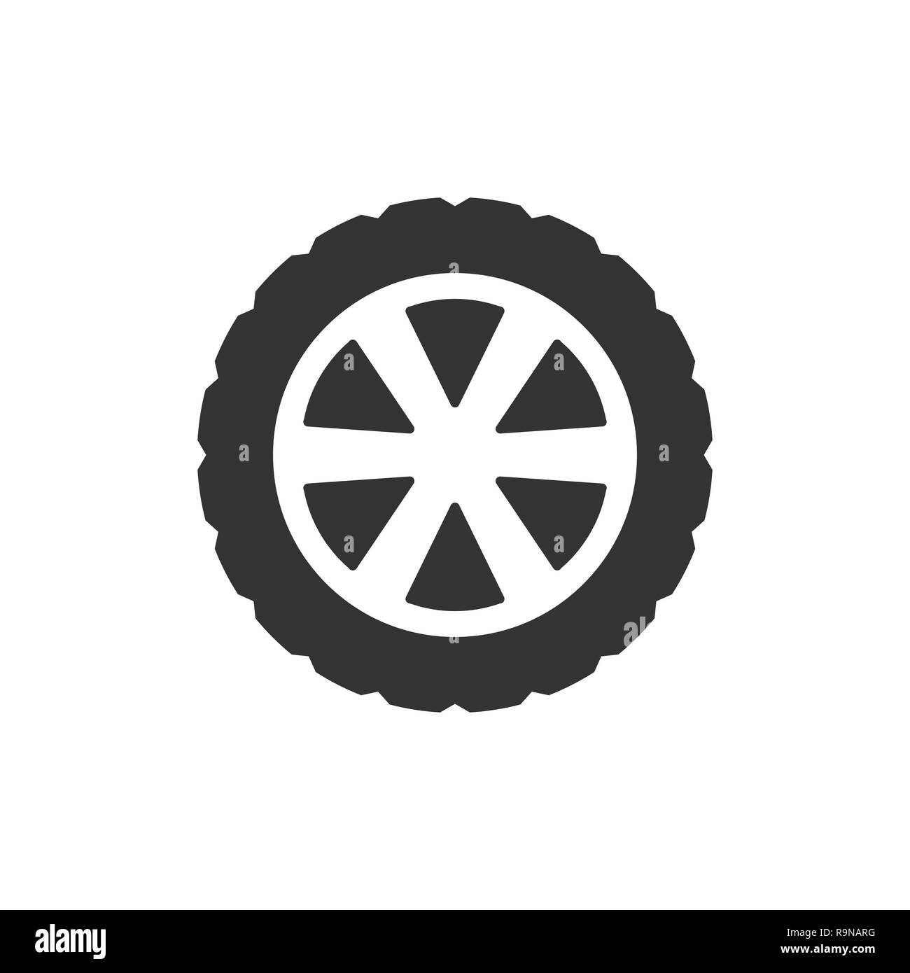 Vector illustration, flat design. Transport tire icon Stock Vector ...