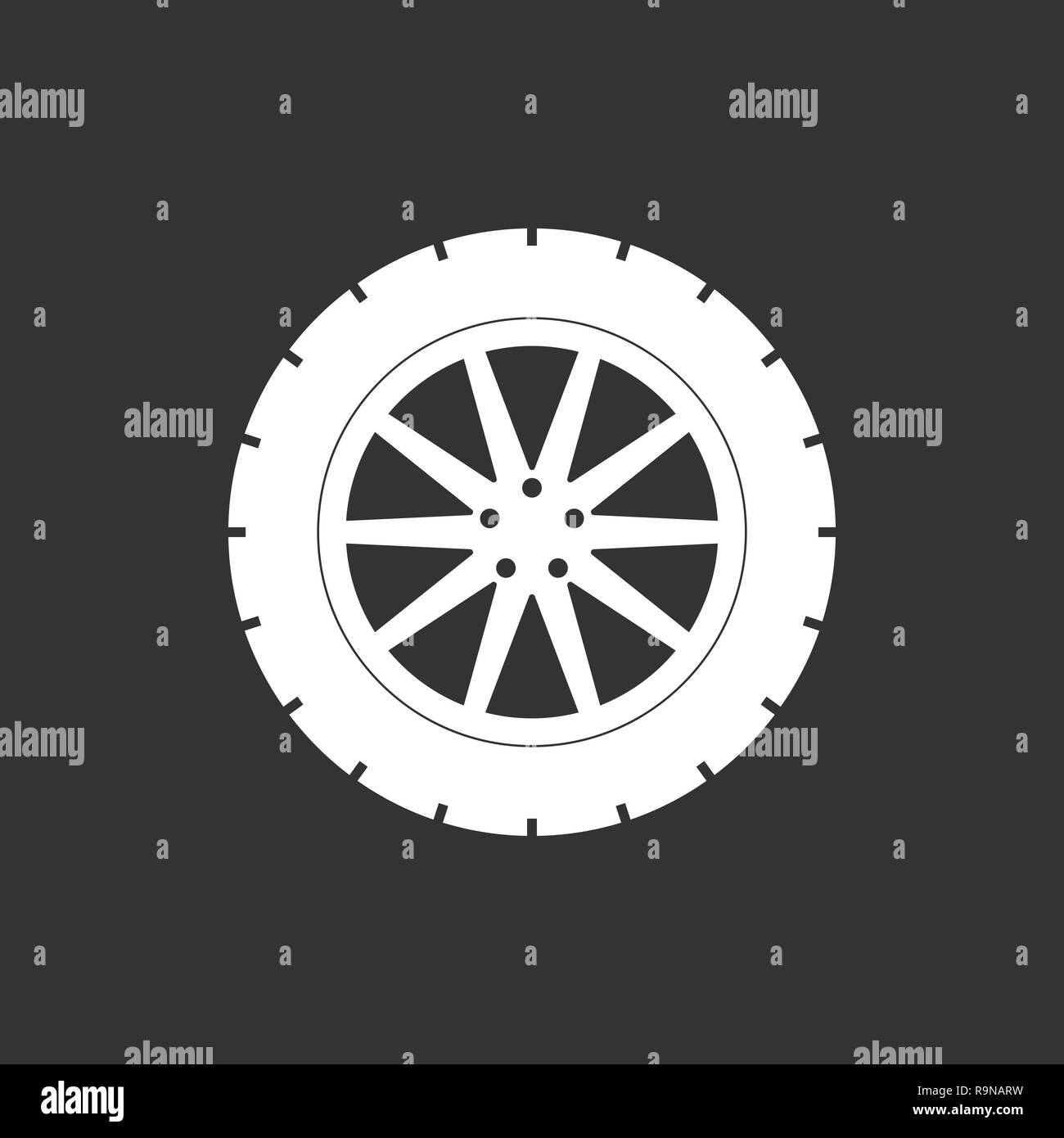 Vector illustration, flat design. Transport tire icon Stock Vector ...