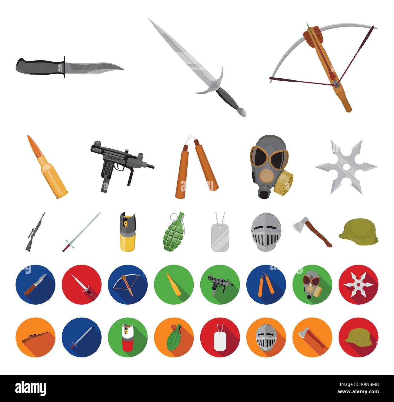 ancient,arms,assault,axe,battle,bladed,bullets,canister,cartoon,flat,collection,combat,crossbow,defense,design,firearms,gas,grenade,gun,handed,hanging,helmet,icon,illustration,isolated,knife,logo,mask,means,medieval,metal,military,modern,nunchuk,one,rifle,set,shuriken,sign,sniper,soldier,steel,sword,symbol,tags,two,uzi,vector,war,weapon,weapons,web Vector Vectors , Stock Vector
