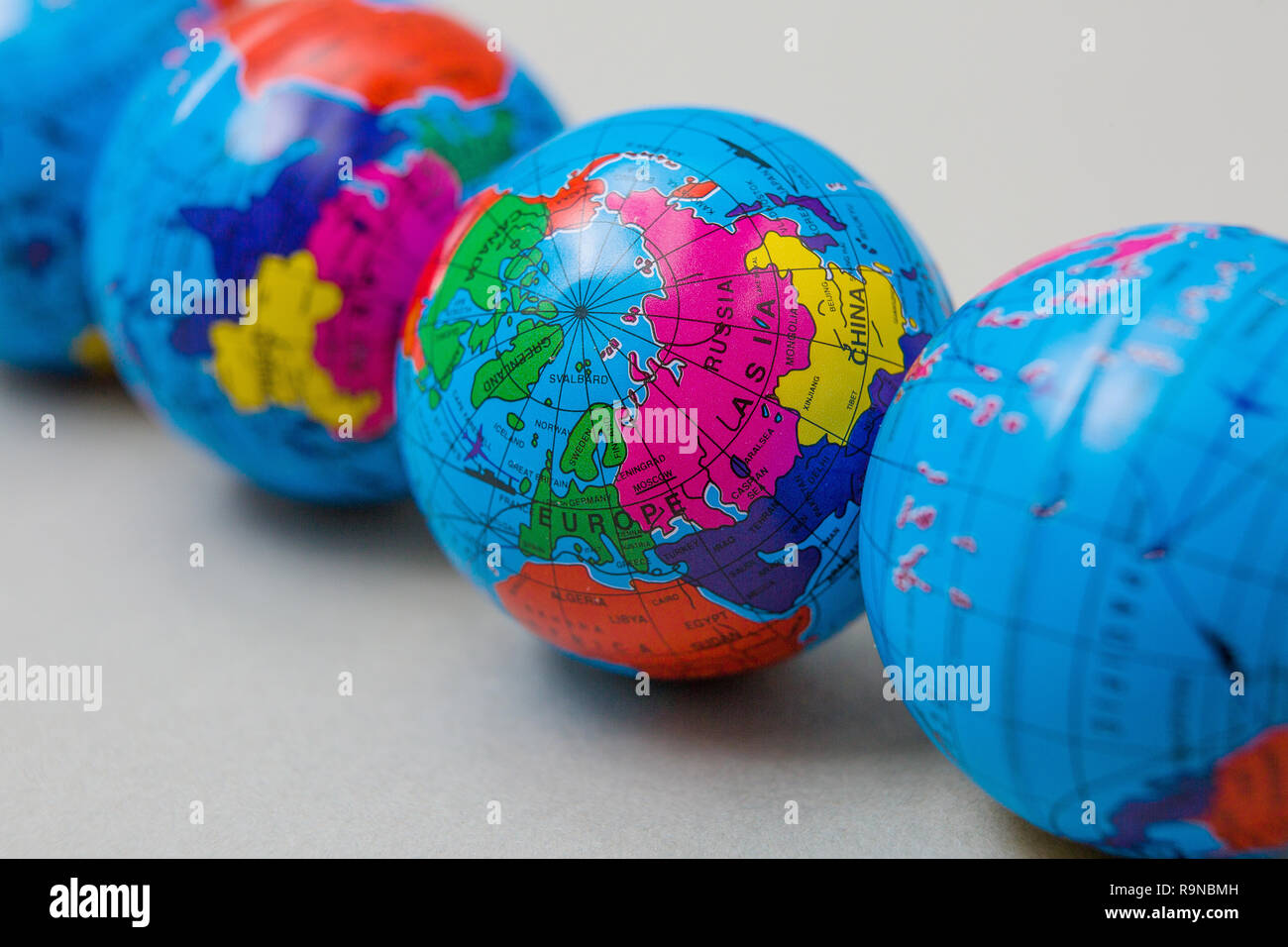 Close-up of global miniatures Stock Photo - Alamy