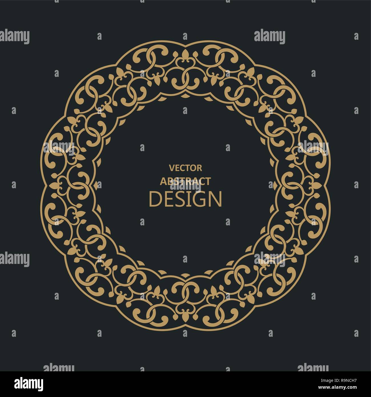 Circular pattern. Round ornament. Vintage frame. Greeting card. Wedding  invitation. Retro style. Vector logo template, labels and badges Stock  Vector Image & Art - Alamy