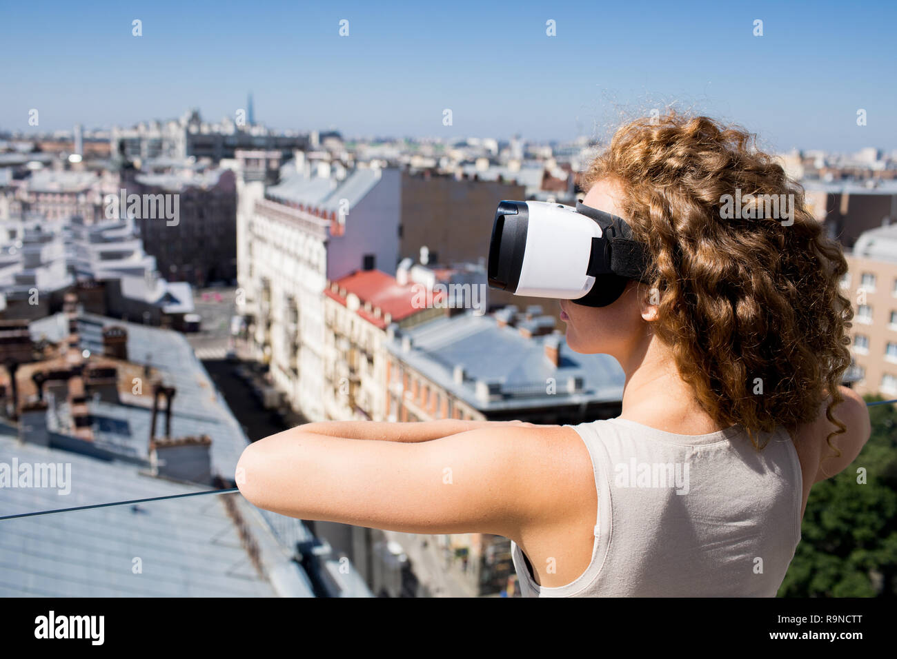 Girl of big city Stock Photo