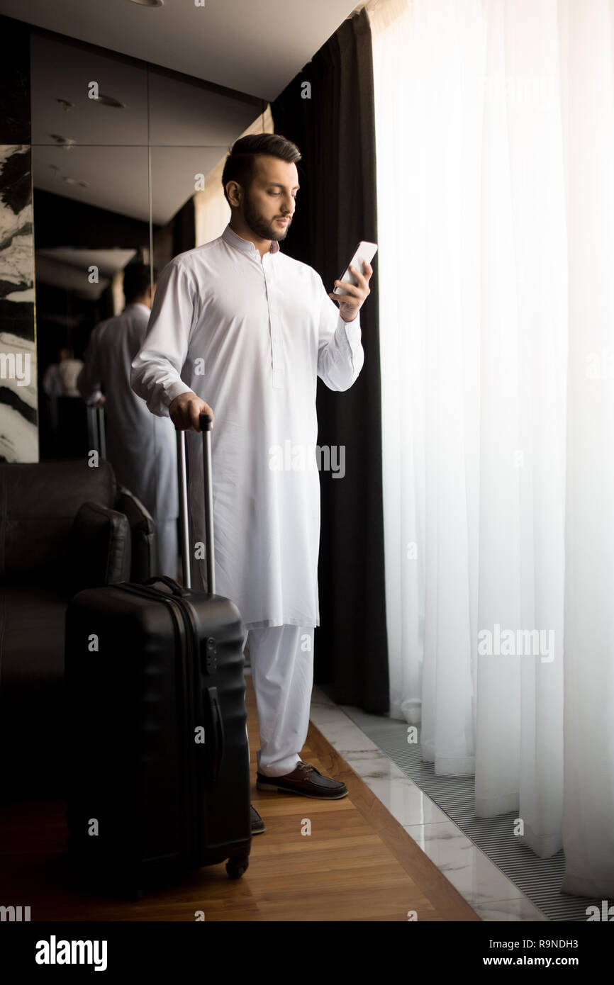 Man with baggage Stock Photo Alamy