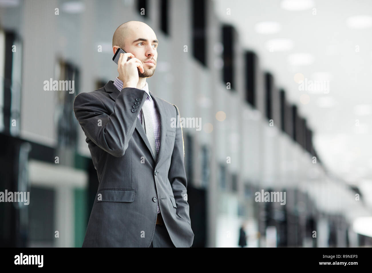 Businessman phoning Stock Photo