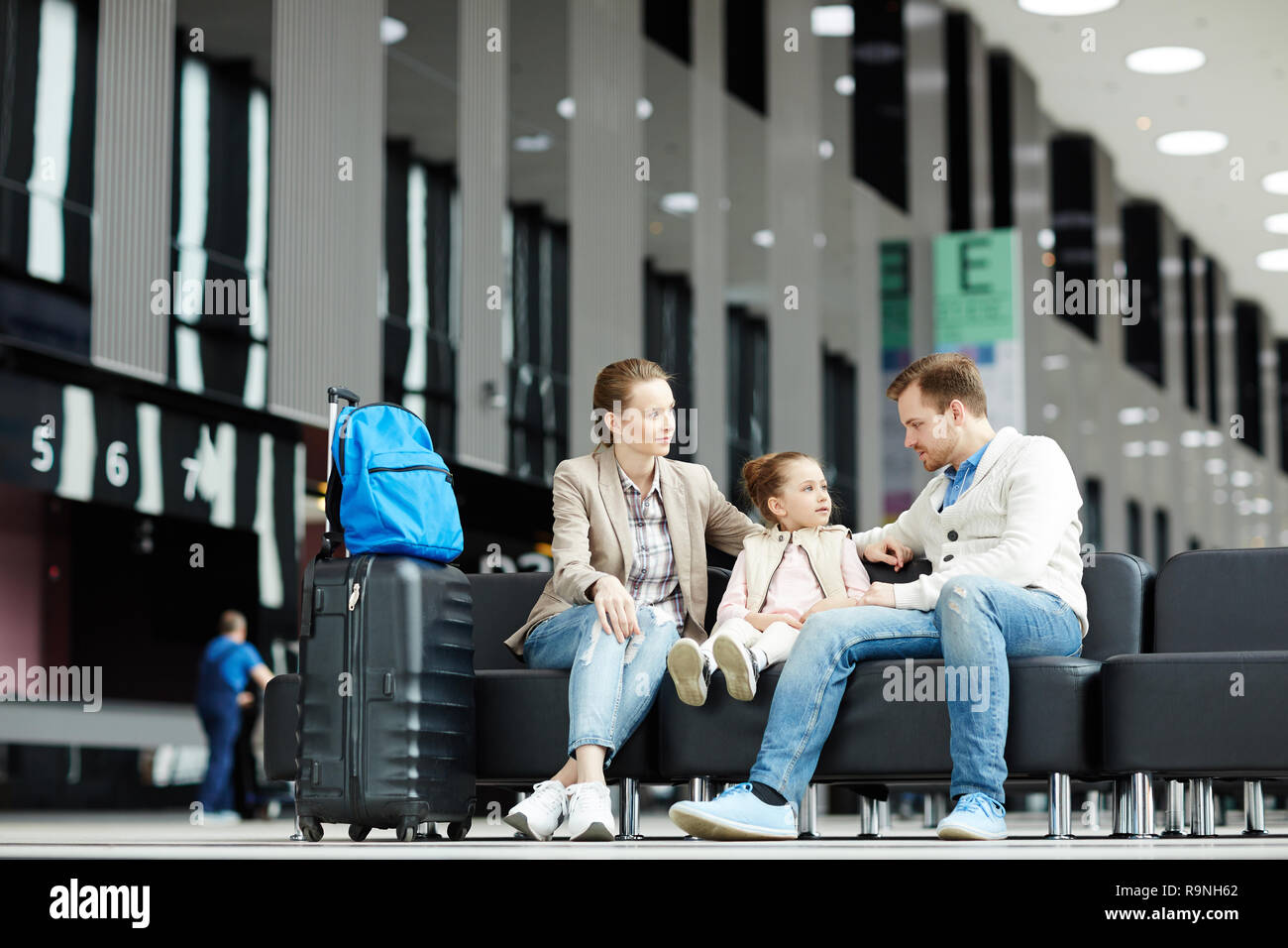 Waiting in lounge Stock Photo Alamy