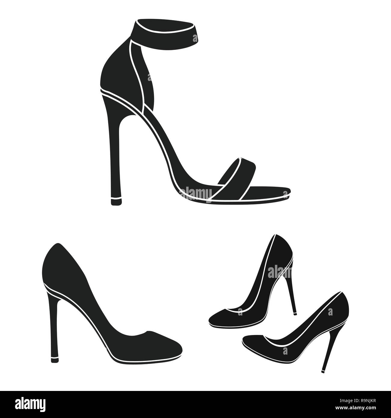 High heel shoe glyph icon. Silhouette symbol. Negative space. Vector  isolated illustration Stock Vector Image & Art - Alamy