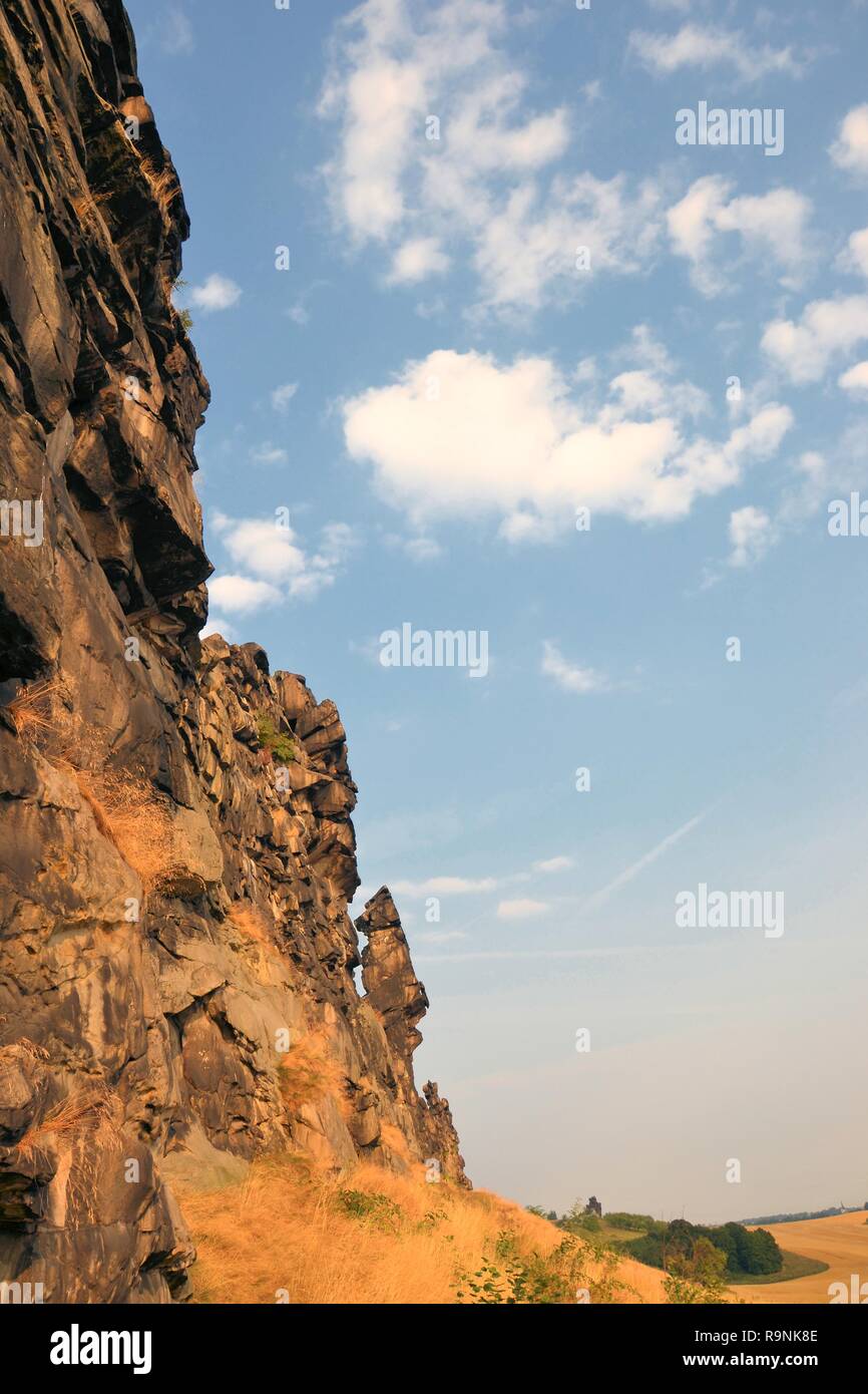 Devil's Wall at Weddersleben in the Harz National Park Stock Photo