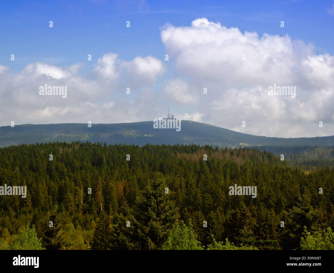 Summit of the Brocken in the Harz National Park Stock Photo