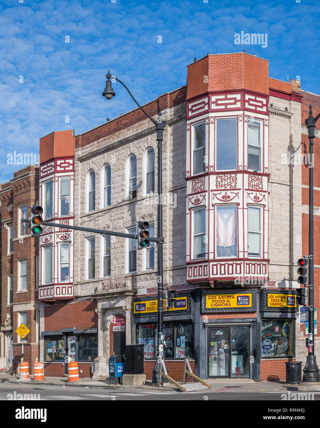 Commercial buildings in the Logan Square neighborhood Stock Photo Alamy