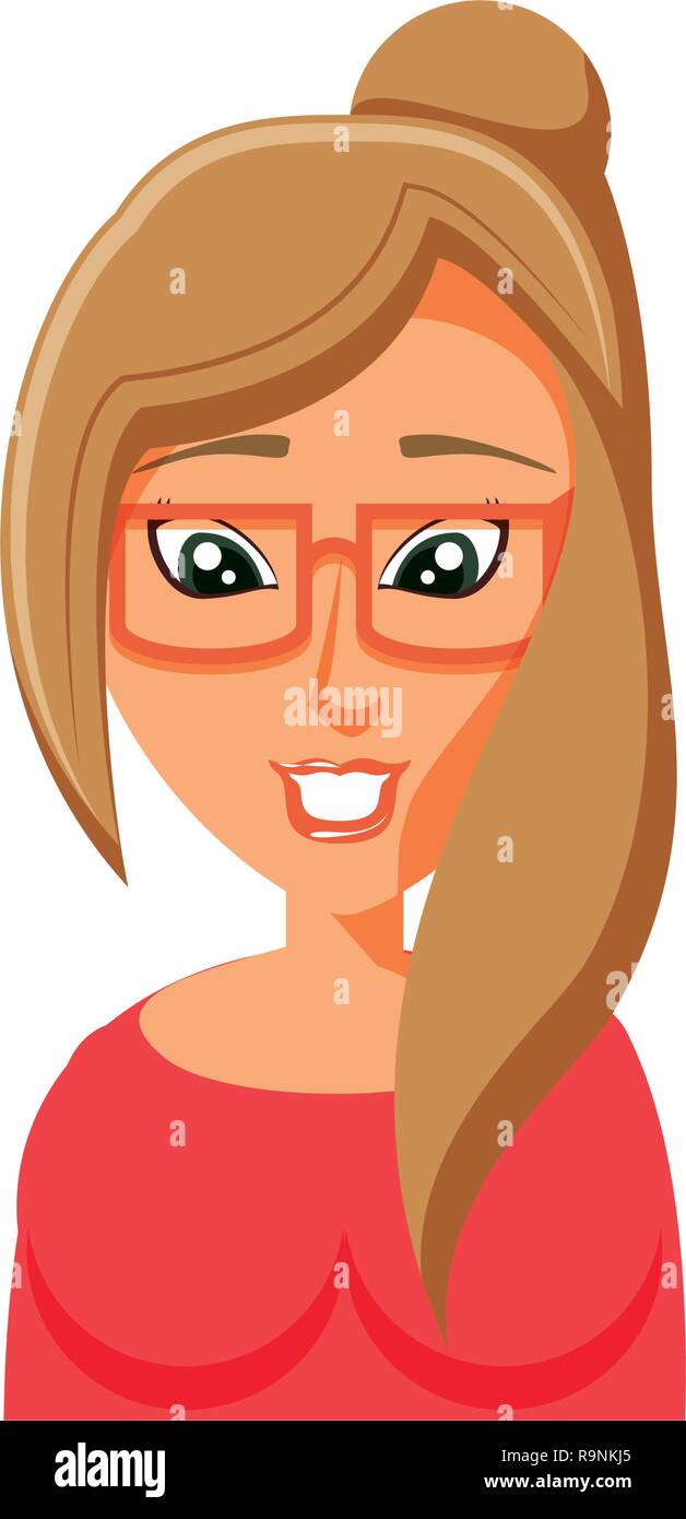 young woman avatar character vector illustration design Stock Vector ...