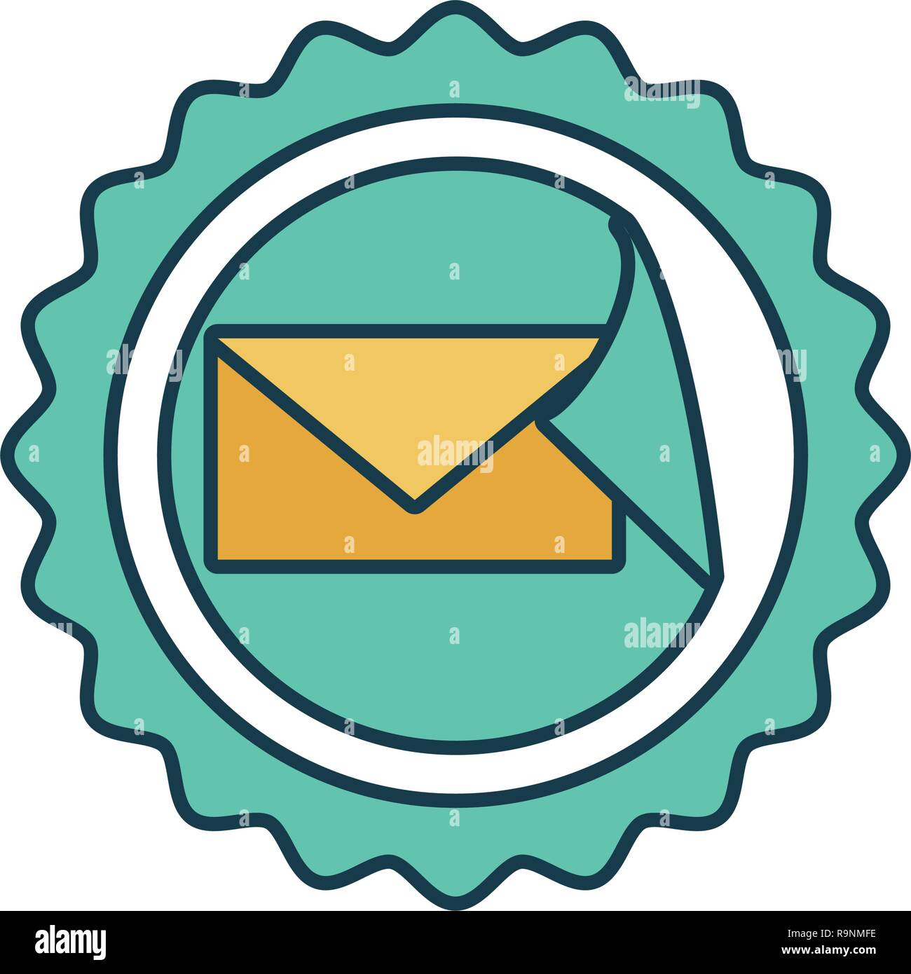 Envelope Mail Seal Stamp Vector Illustration Design Stock Vector Image 