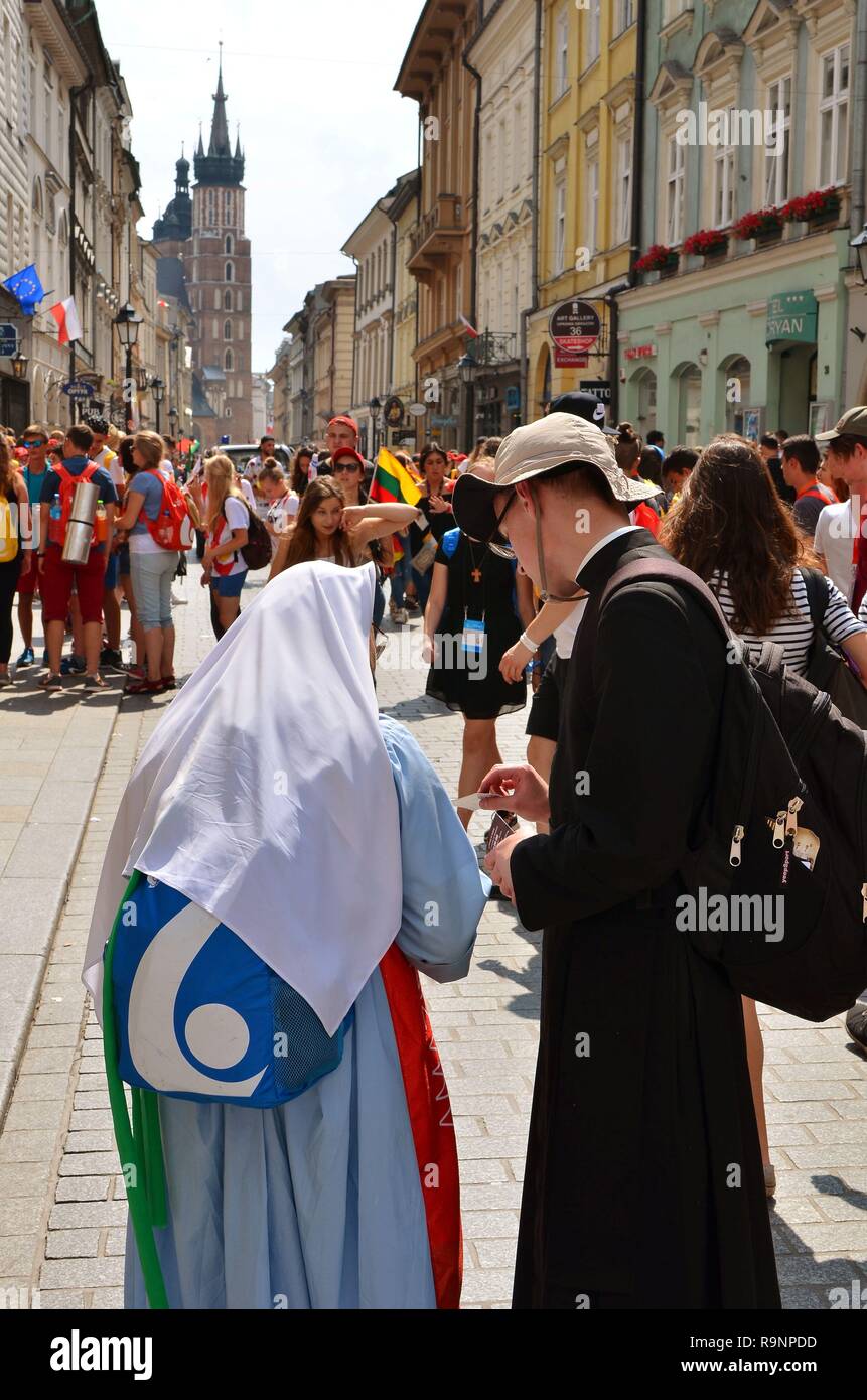 KRAKOW, POLAND JUL 27, 2016 World youth day 2016.International