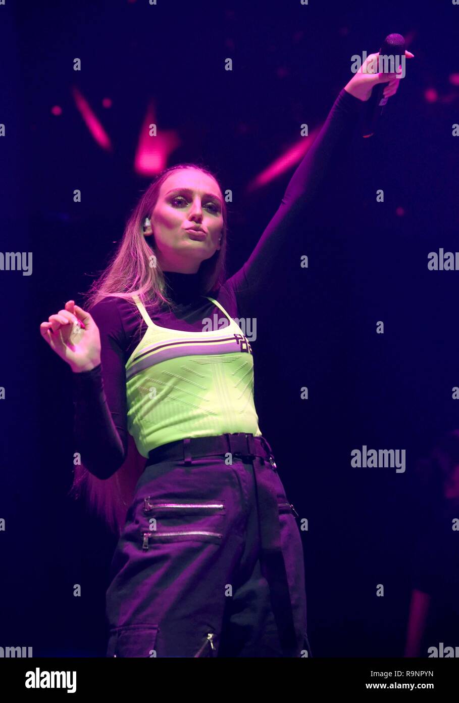 Acts performing at Hits Radio Live 2018 at Manchester Arena, Manchester, UK  on 25th November 2018 Featuring: Little Mix, Perrie Edwards Where:  Manchester, United Kingdom When: 25 Nov 2018 Credit: Graham Finney/WENN