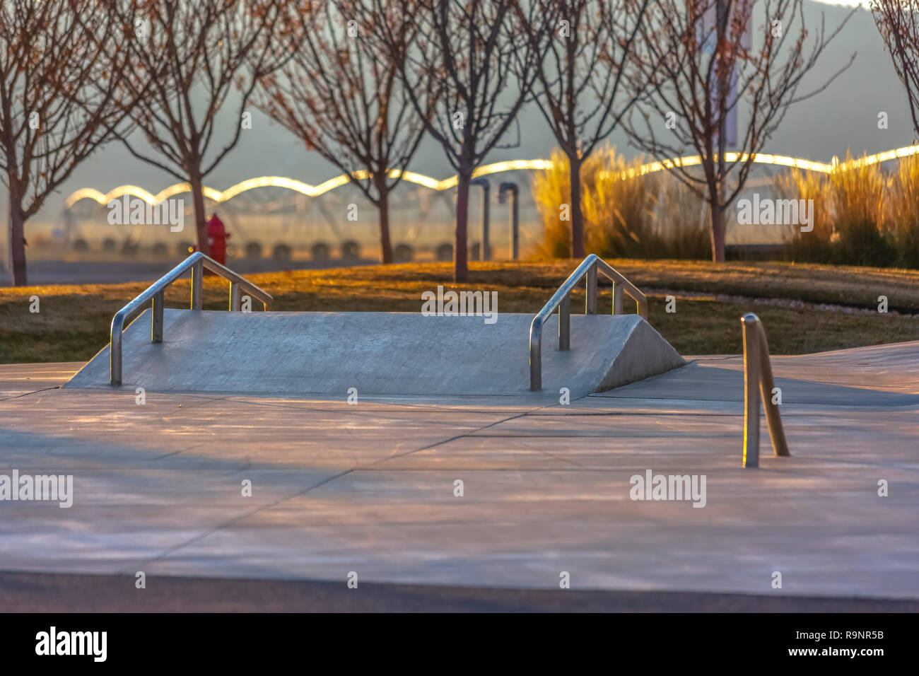 Mini skate park features Utah Valley neighborhood Stock Photo Alamy