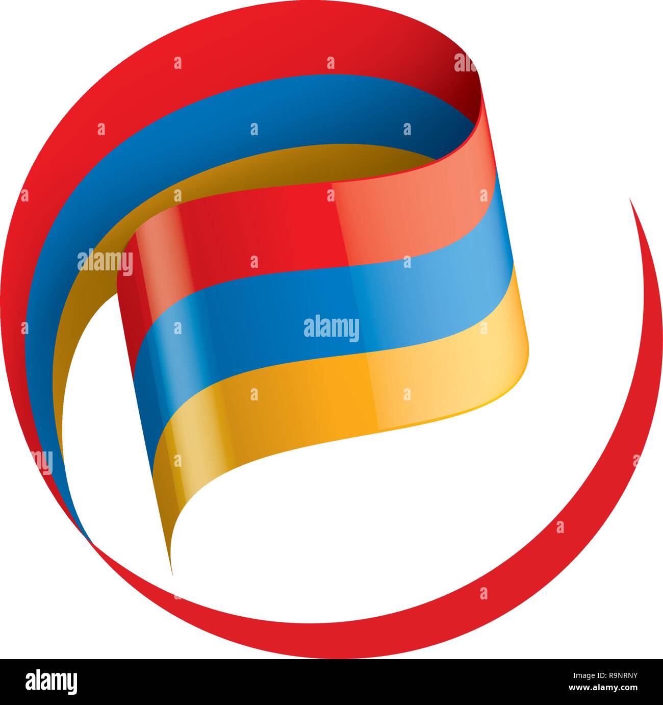 Armenian flag isolated wave hi-res stock photography and images - Alamy