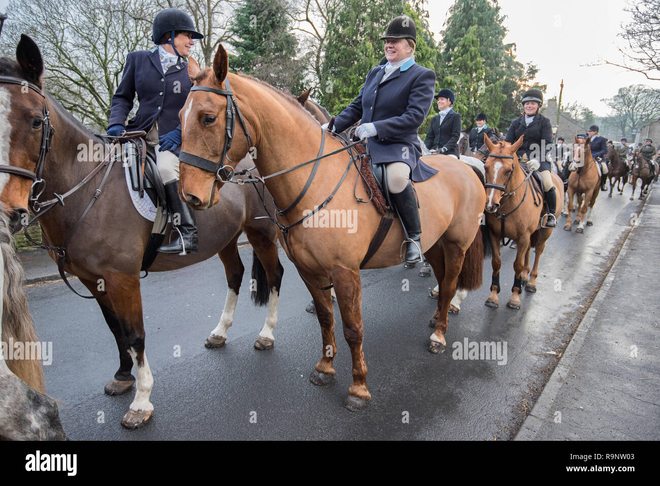 Pendle Forest and Craven Hunt Boxing Day Meet 2018 Stock Photo