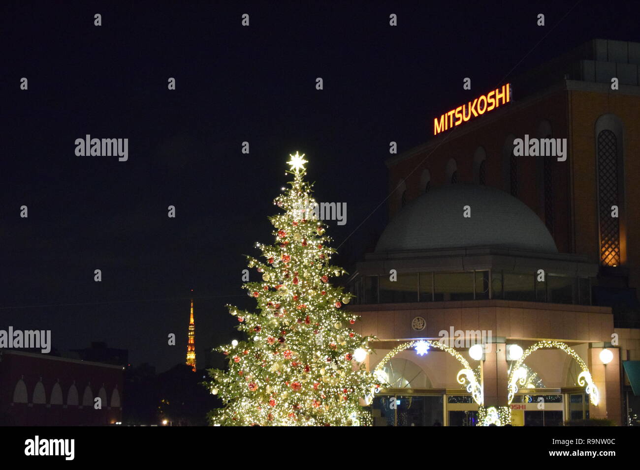 2019 Christmas Illumination at Yebisu Garden Place, Tokyo Stock Photo