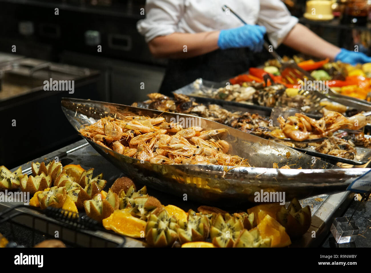 Fried and baked food delicious cuisine food Stock Photo