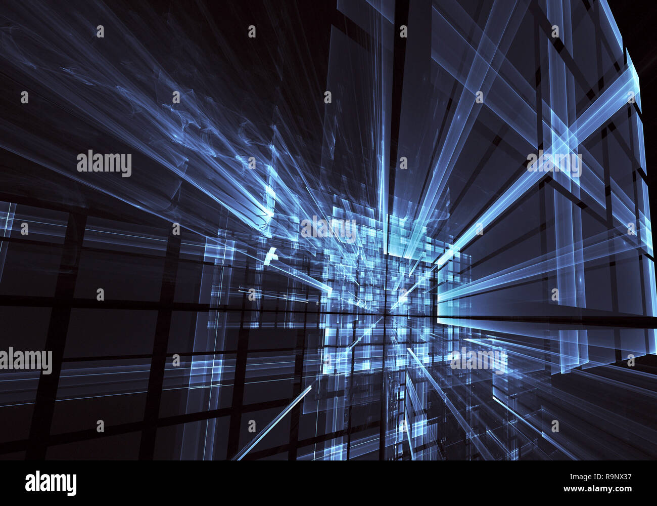 Computer generated abstract tehnology image. Three-dimensional 3D fractal, texture Stock Photo