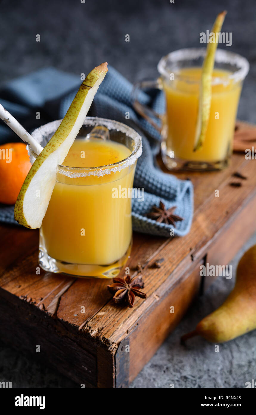 Pear juice in glass hi-res stock photography and images - Alamy