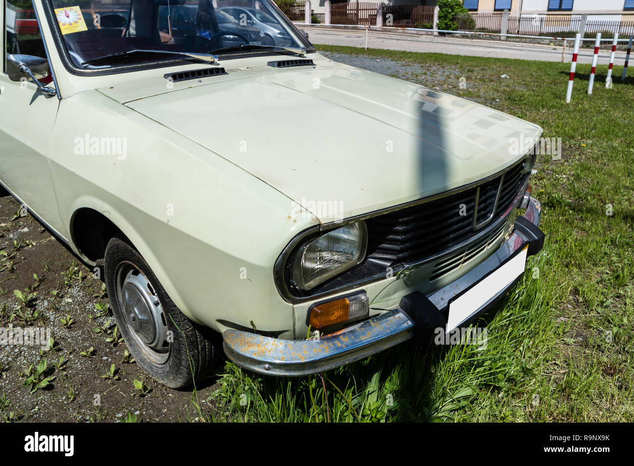 Retro DDR car from Romania Stock Photo