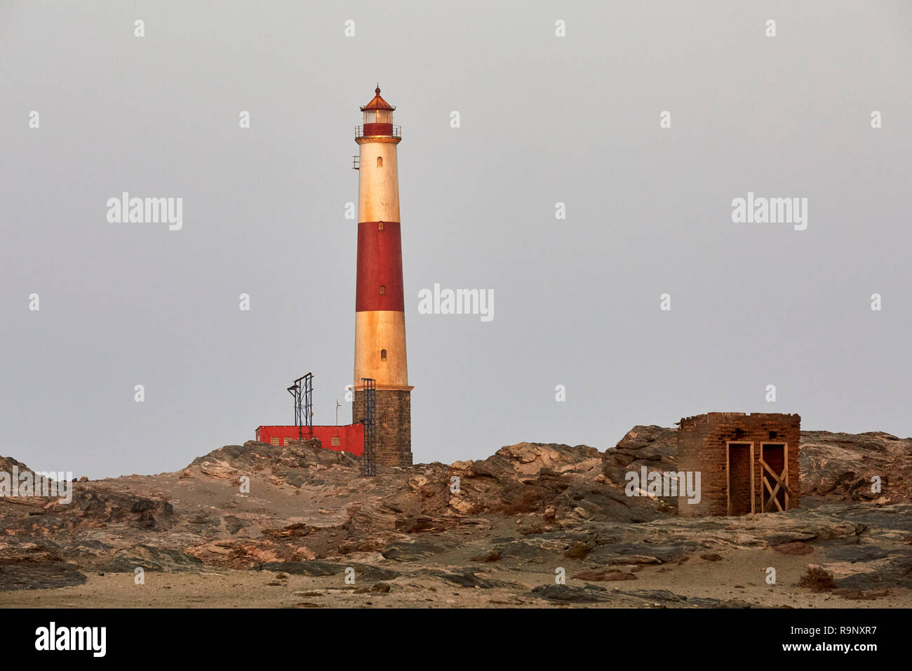 Diaz Point Lighthouse in Luderitz, Namibia Stock Photo