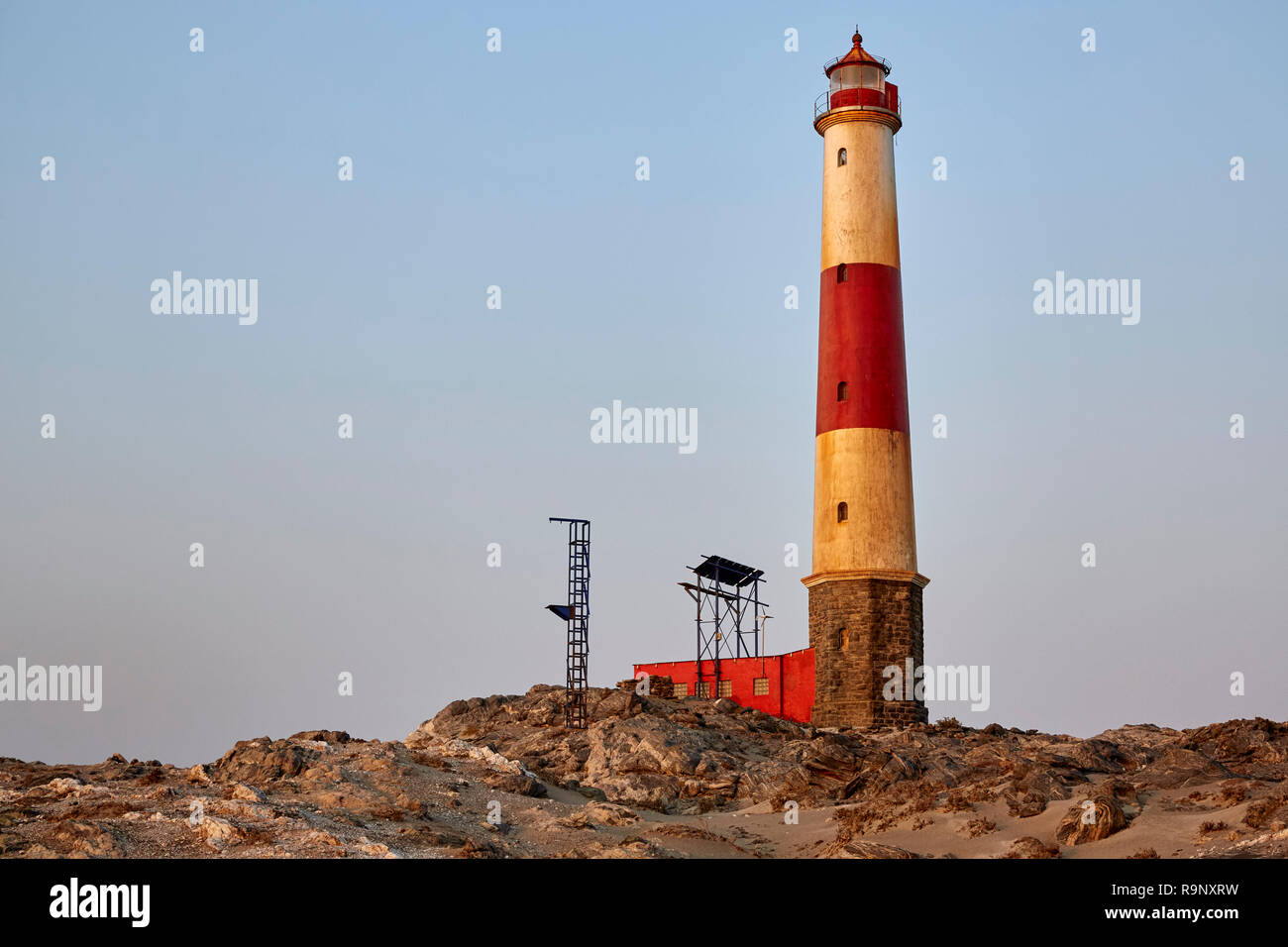 Diaz Point Lighthouse in Luderitz, Namibia Stock Photo
