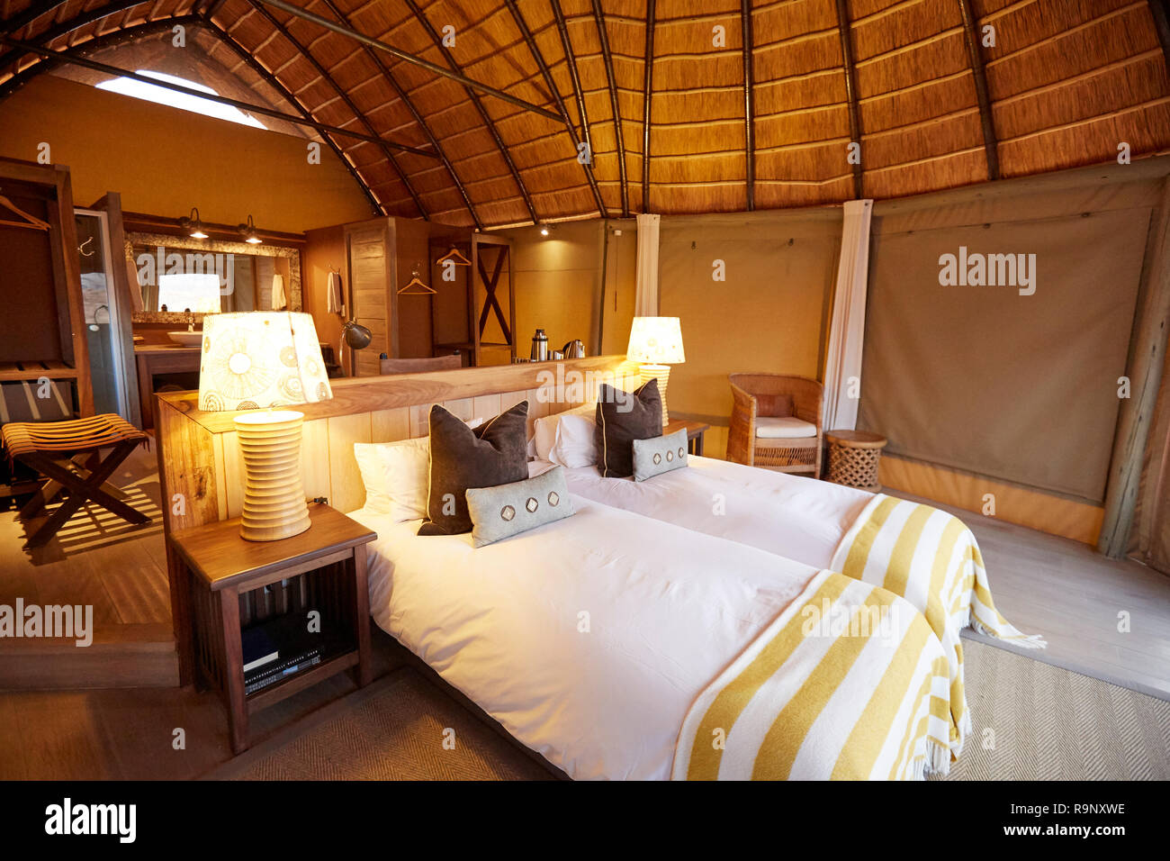 Mowani Mountain Camp in Twyfelfontein in Namibia, Africa Stock Photo