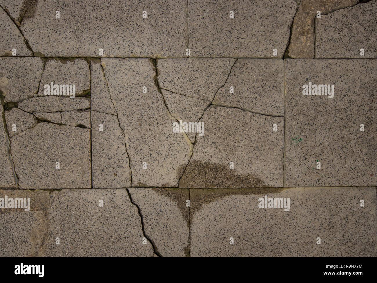 Cracks in the pavement Stock Photo