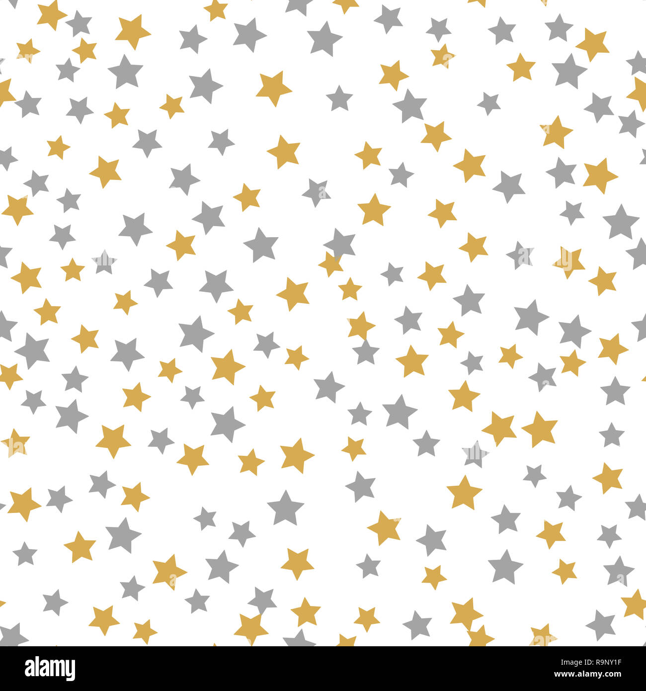 Seamless pattern gold gray stars on white Background with Merry ...