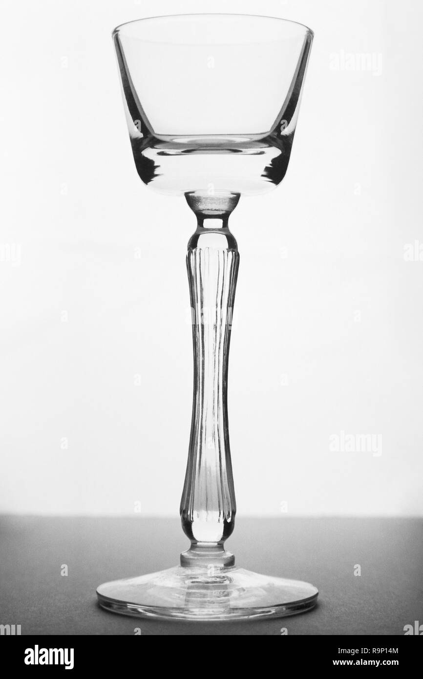 A crystal cup. Near-IR B&W  film Stock Photo