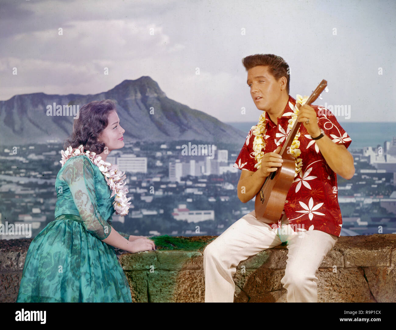 Elvis Presley, Joan Blackman,  'Blue Hawaii' (1961) Paramount  File Reference # 33635 839THA Stock Photo