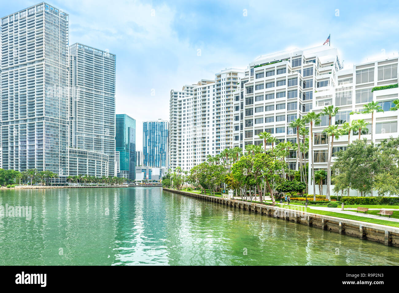 The Brickell key buildings in Miami downtown Stock Photo Alamy