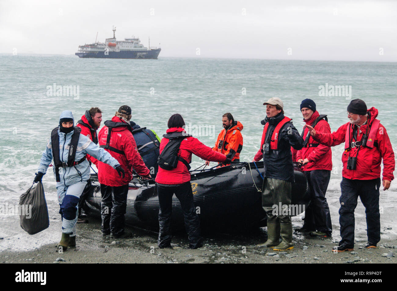 Crew Members of an Antarctic Expedition Ship Stock Photo - Alamy