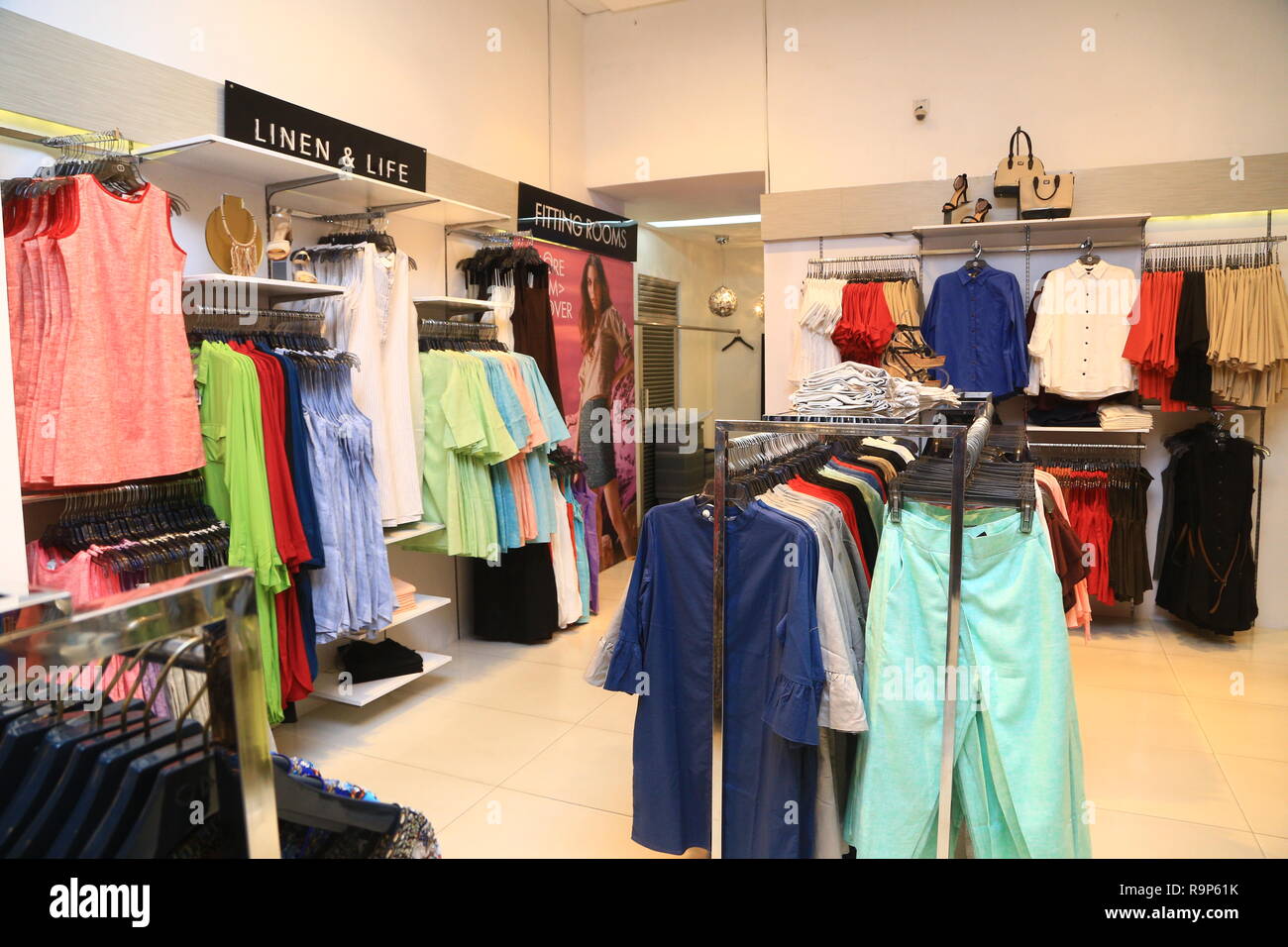COLOMBO, SRI LANKA SEPTEMBER 05, 2016 Wide View of Ladies wear