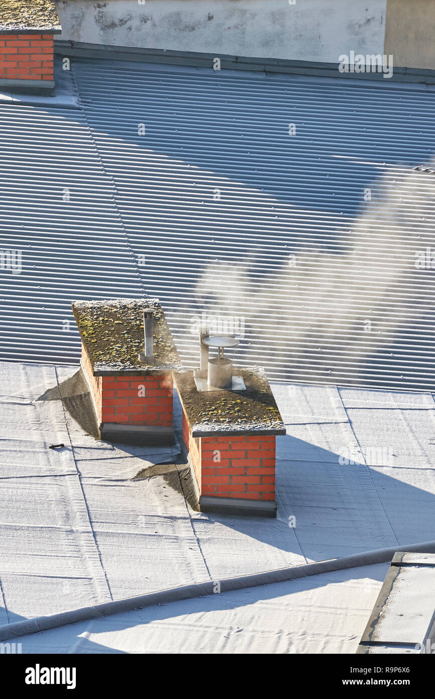 Smoking roof hi-res stock photography and images