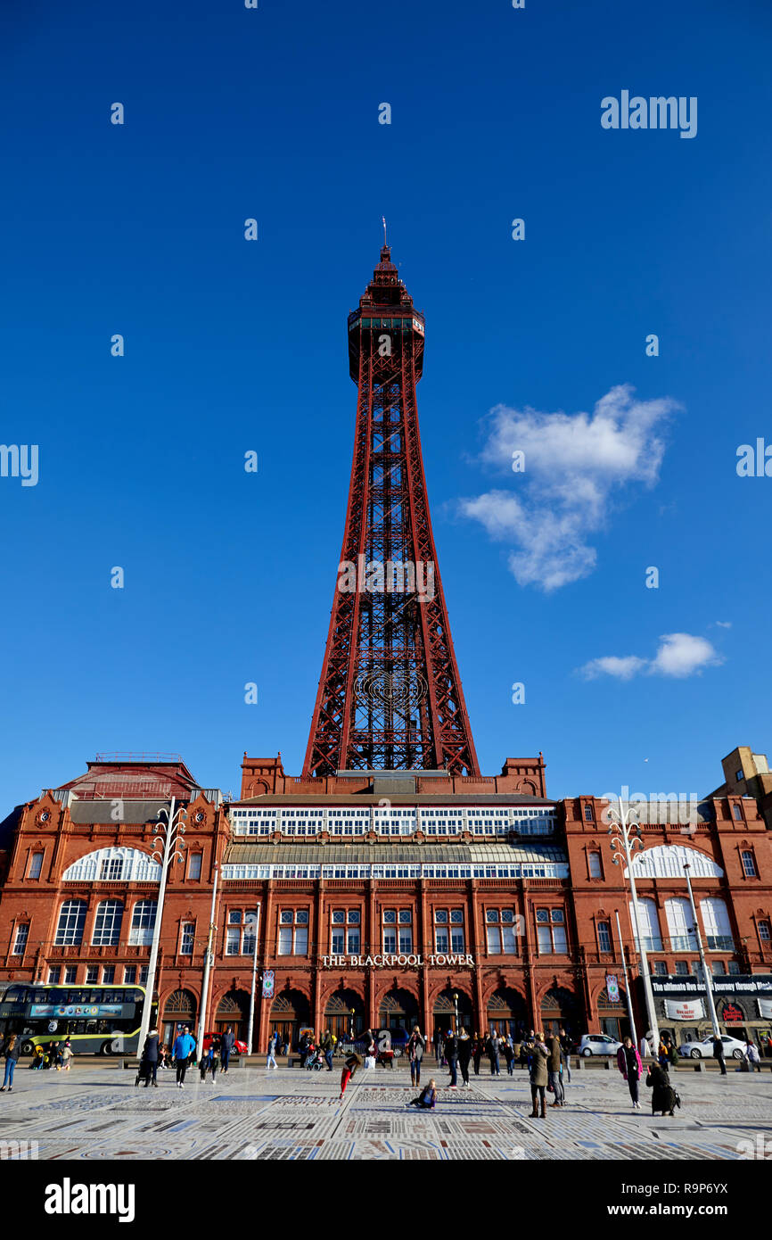Blackpool Lancashire, seafront waterfront promenade seaside resort on