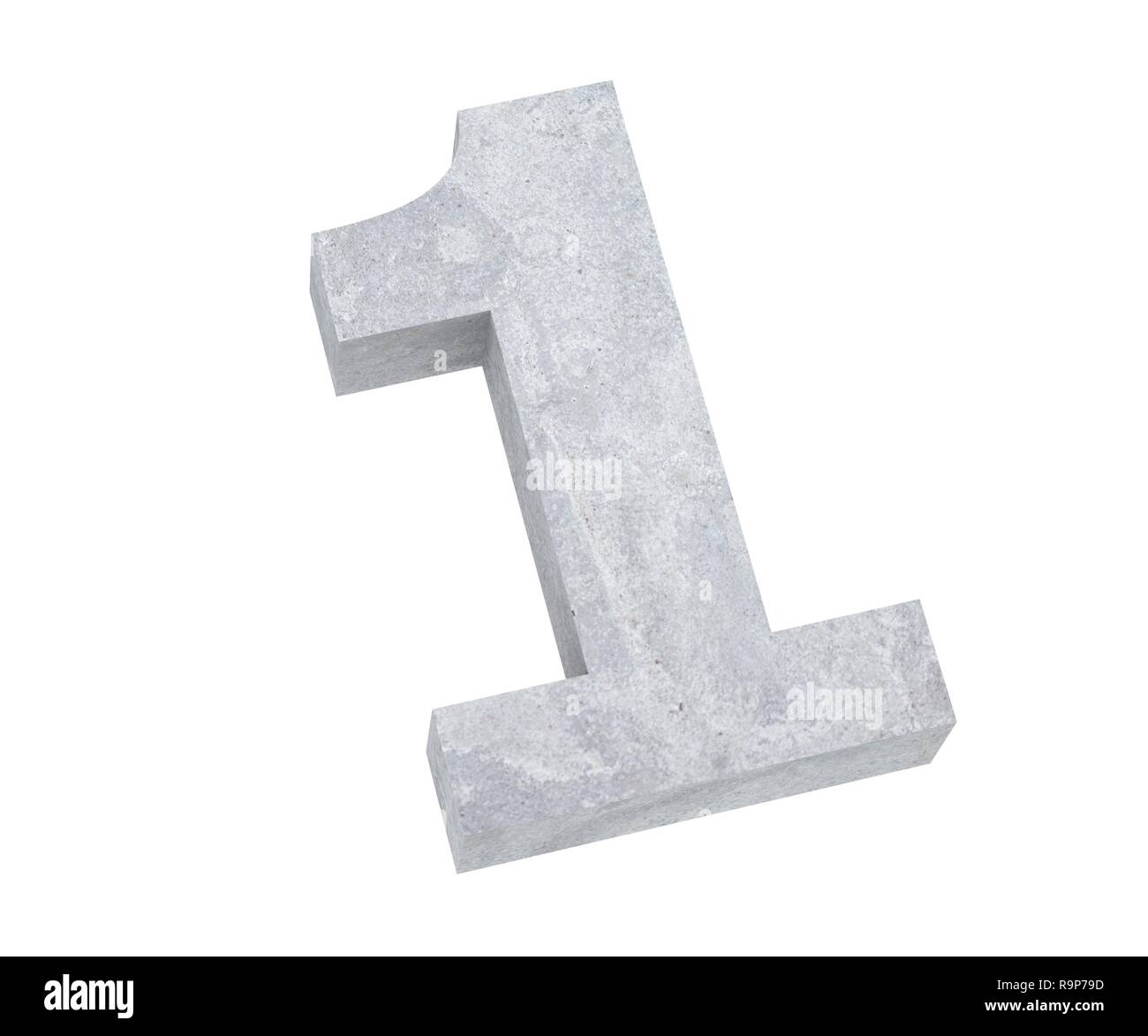 3D rendering concrete number 1 one 3D render Illustration Stock Photo 3D rendering concrete number 1 one 3D render Illustration Stock Photo