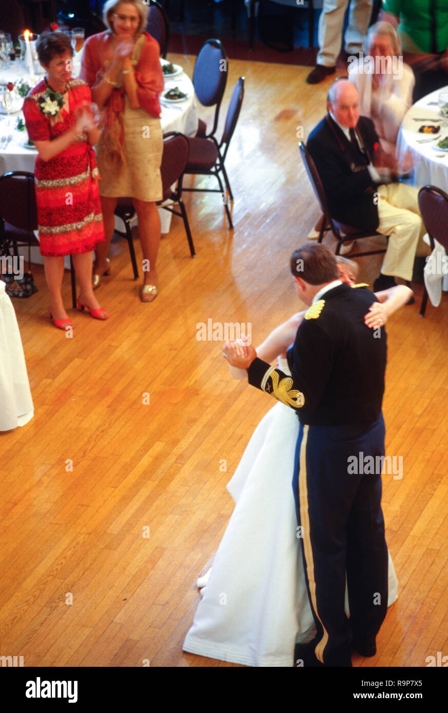 Wedding Reception Dance Floor,2001, Blurred Motion Stock Photo