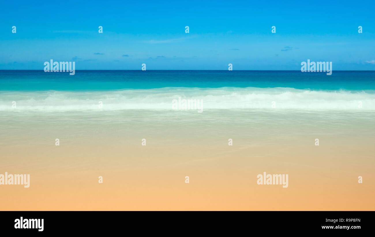 Empty sea and beach background with copy space Stock Photo - Alamy
