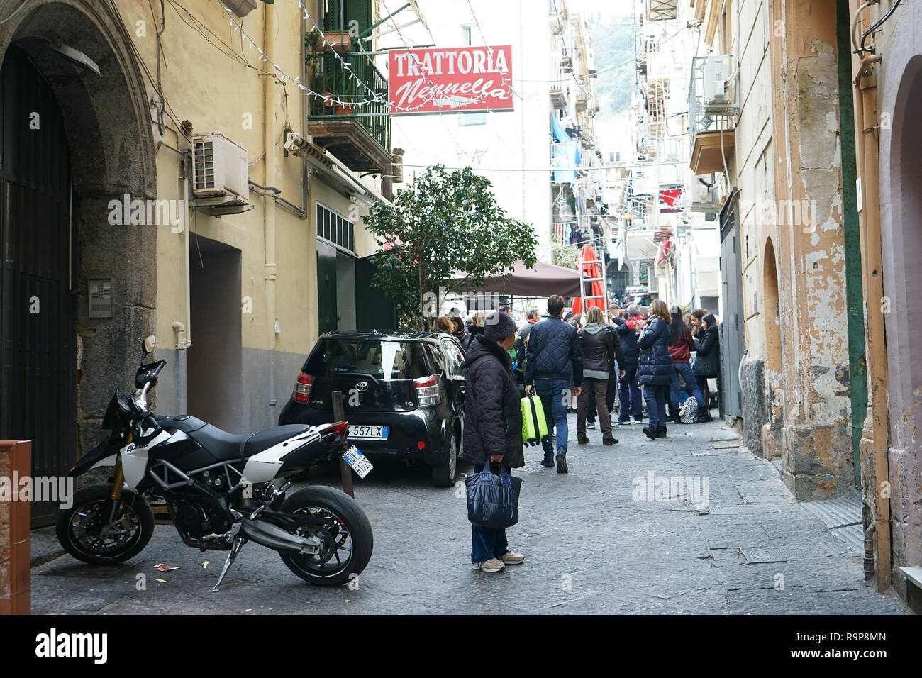 Trattoria Mennella, quartieri spagnoli, Naples, Italy -  spanish quarter Stock Photo